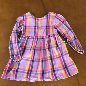 Folklore Las Ninas 3 Y Plaid Long Sleeve Dress